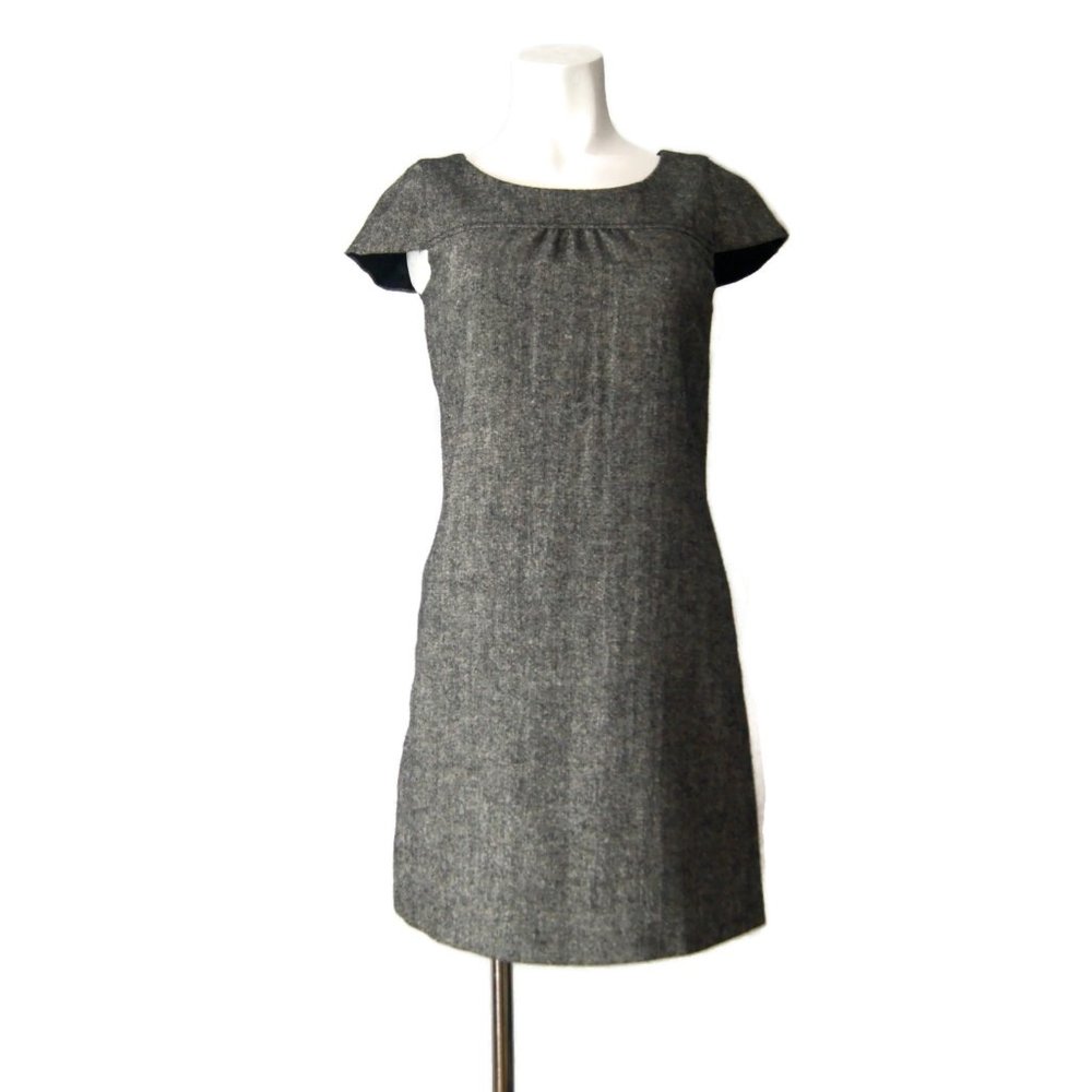 Esprit Womens Dress Size 2 Gray Short Sleeve Round Neck